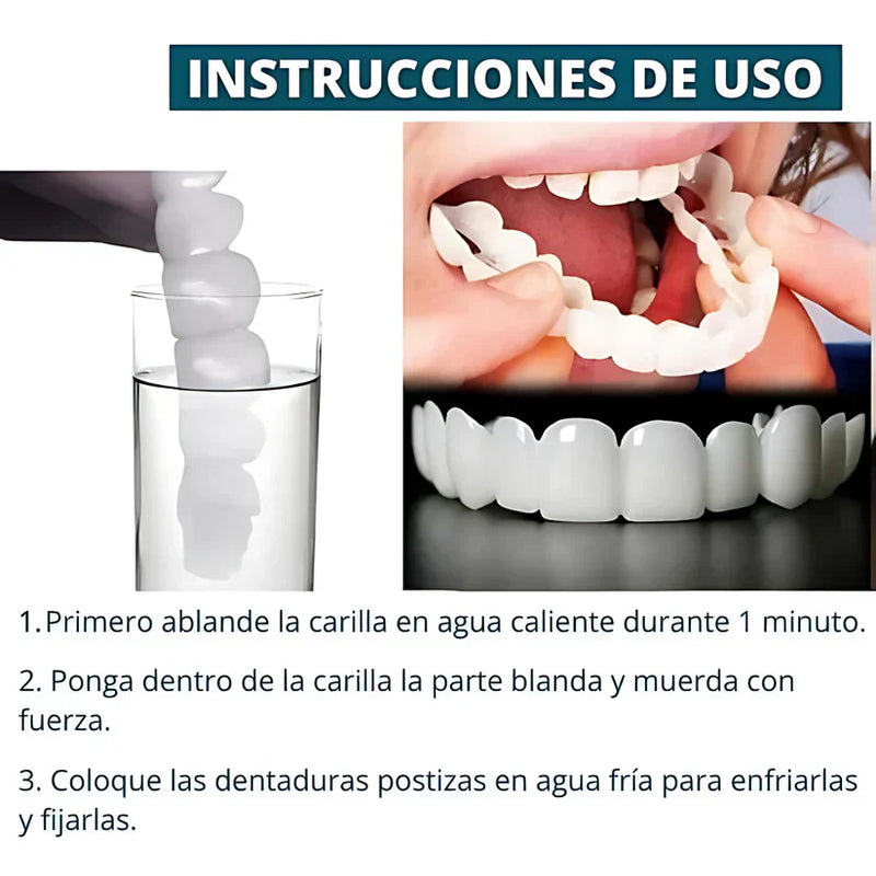 COMPRA 1 LLEVATE 4 SmilePro 🦷 - Carillas Dentales Ajustables De Resina + ESTUCHE REGALO - ¡Últimas unidades!